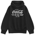 thumbnail image 1 of Coca-Cola - Its The Real Thing - Ladies Oversized Fleece Hoodie Sweatshirt, 1 of 3