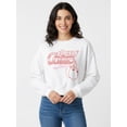 thumbnail image 1 of Cherry Coke Women's Cropped Boxy Graphic Sweatshirt, Sizes XXS-XXL, 1 of 4