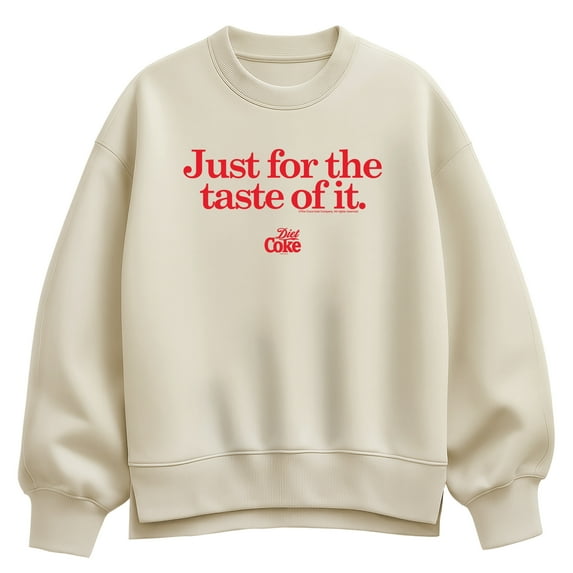 Coca-Cola - Just For The Taste Of It - Ladies Oversized Fleece Crew Sweatshirt