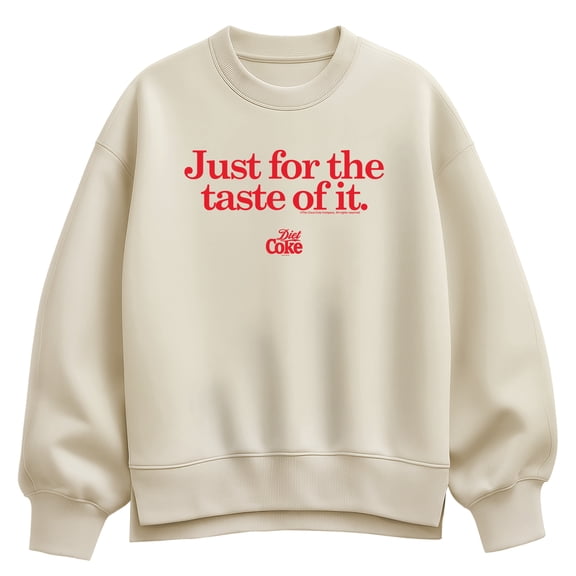 Coca-Cola - Just For The Taste Of It - Ladies Oversized Fleece Crew Sweatshirt