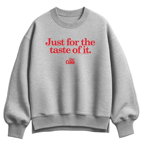 Coca-Cola - Just For The Taste Of It - Ladies Oversized Fleece Crew Sweatshirt