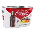 thumbnail image 1 of Coca-Cola Food Beer Soda Soft Drinks Party Bucket Container Large All Metal Canister W/Handle Holes Oval Tub 16x10x9.5, 1 of 5