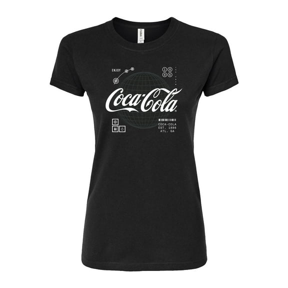 Coca-Cola - Logo Hud  - Juniors Fitted Graphic T-Shirt