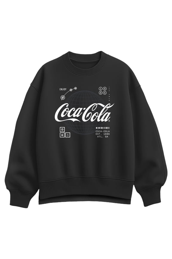 - Logo Hud - Ladies Oversized Fleece Crew Sweatshirt