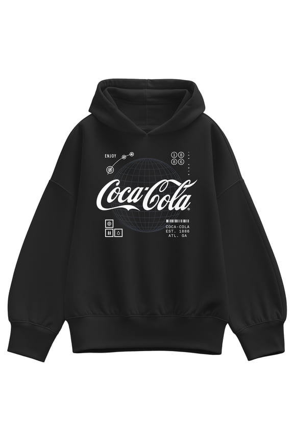 - Logo Hud Oversized Fleece Hoodie Sweatshirt