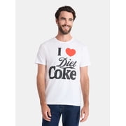 Coca-Cola Mens and Big Mens I Heart Diet Coke Graphic Tee, Sizes S-3XL