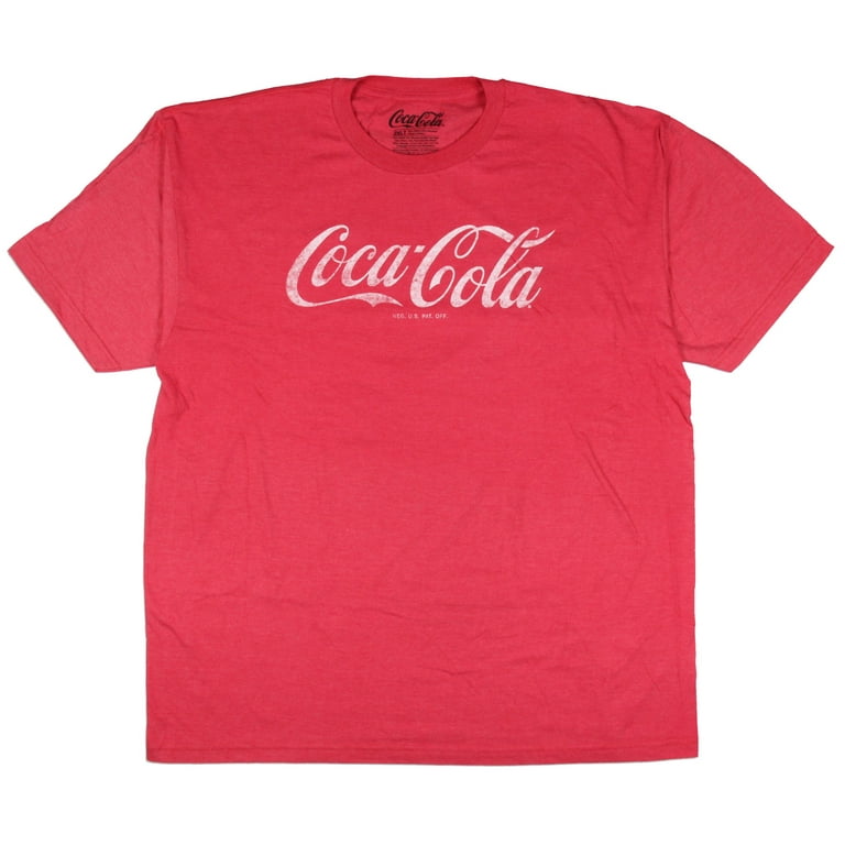 Coca Cola Men s Big and Tall Coca Cola Distressed Logo Graphic T