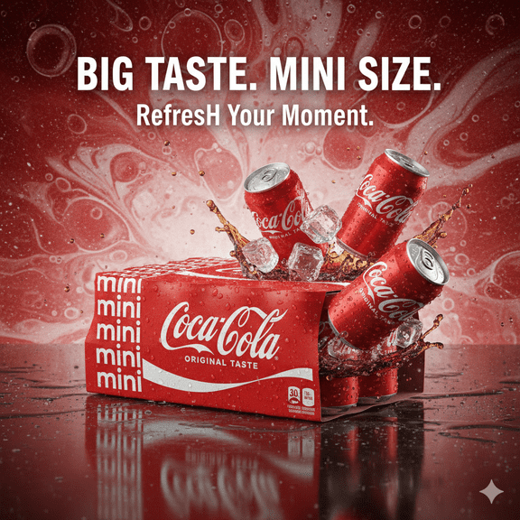  Coca-Cola Mini, 7.5 fl oz Cans, 30-Count  Classic Refreshing Soda 