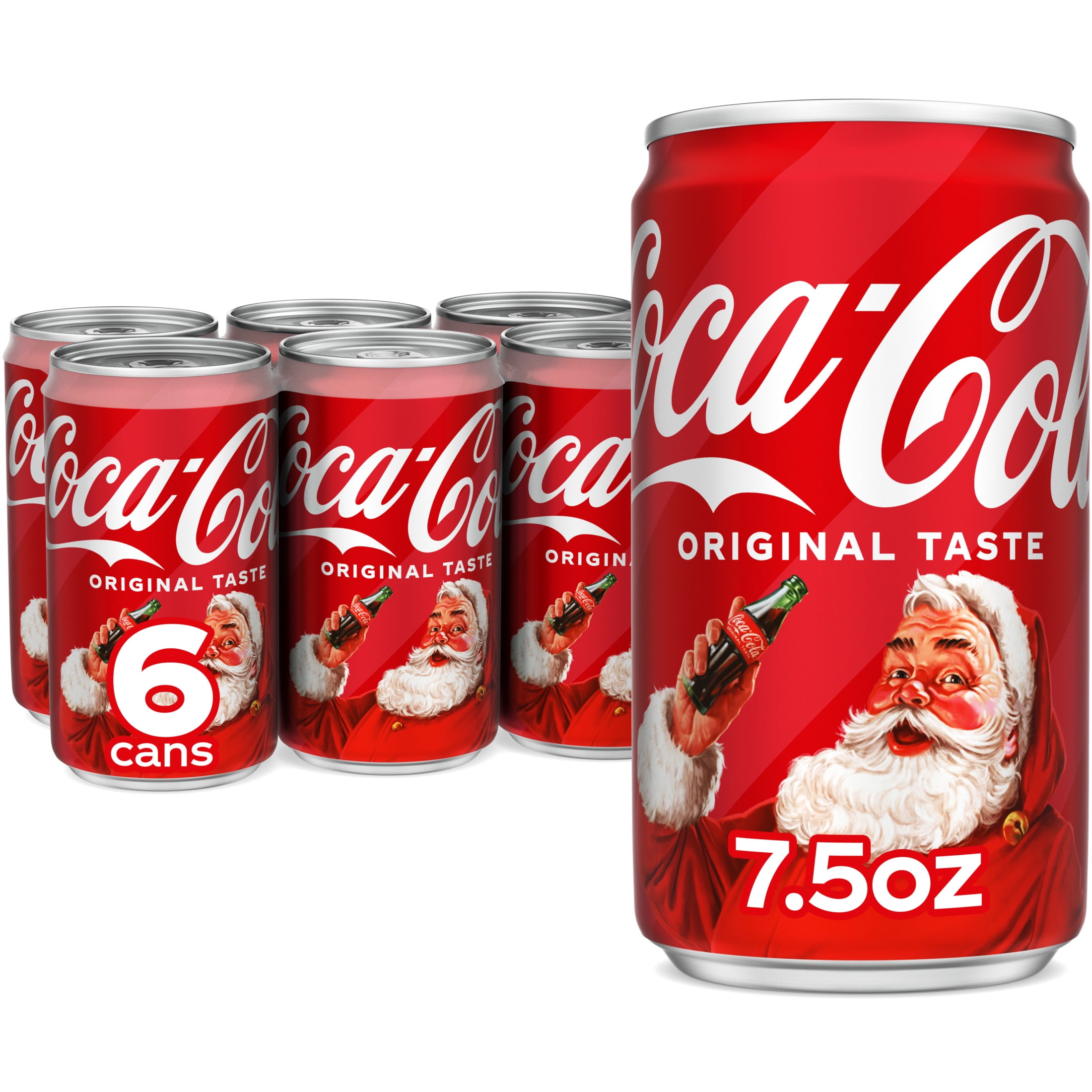 Coca-Cola Mini Soda Pop, 7.5 fl oz Cans, 6 Pack