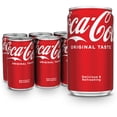 thumbnail image 1 of Coca-Cola Soda Pop Mini Cans, 7.5 fl oz, 6 Pack, 1 of 15
