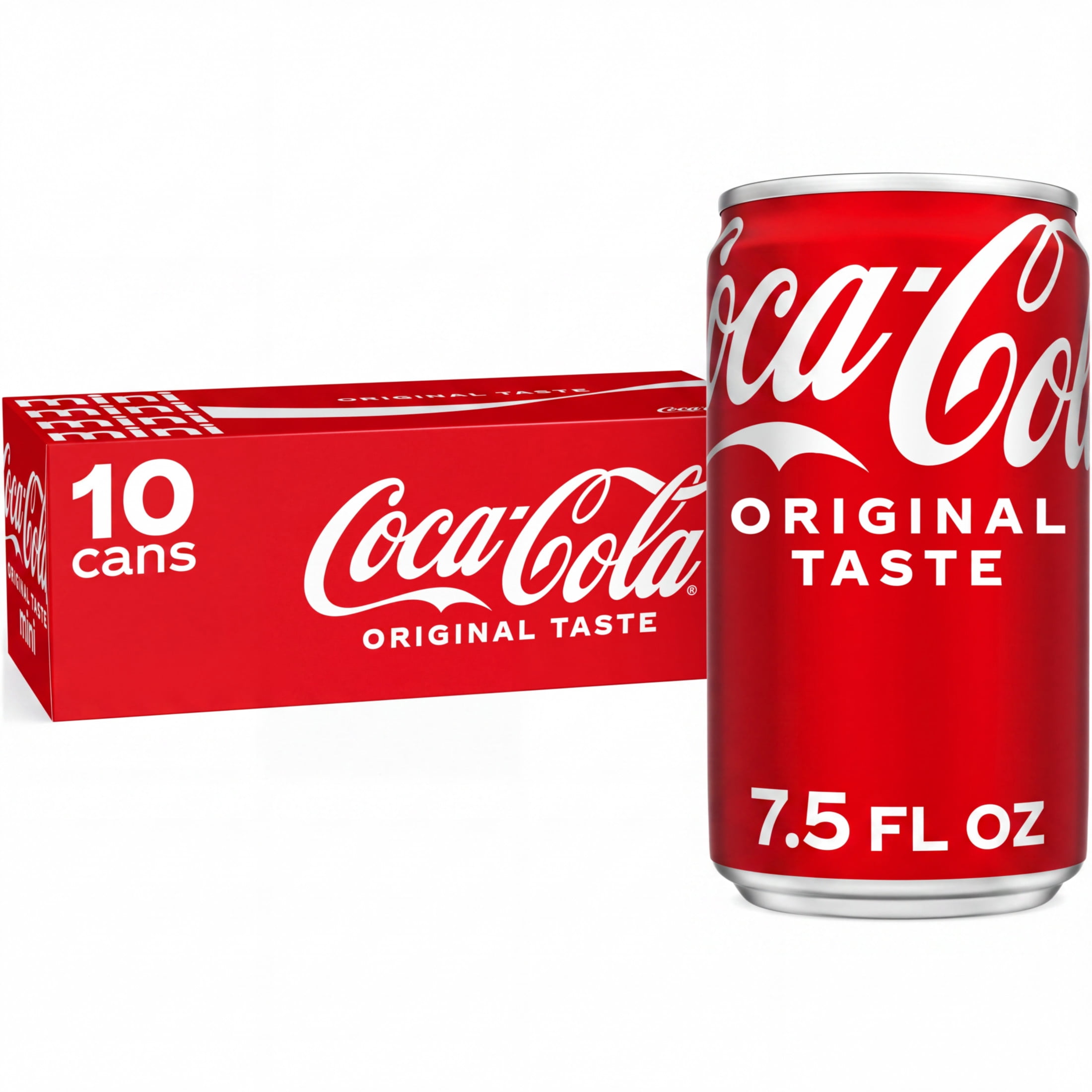 Coca-Cola Soda Pop Fridge Pack Mini Cans, 7.5 fl oz, 10 Pack