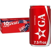 Coca-Cola Soda Pop Fridge Pack Mini Cans, 7.5 fl oz, 10 Pack