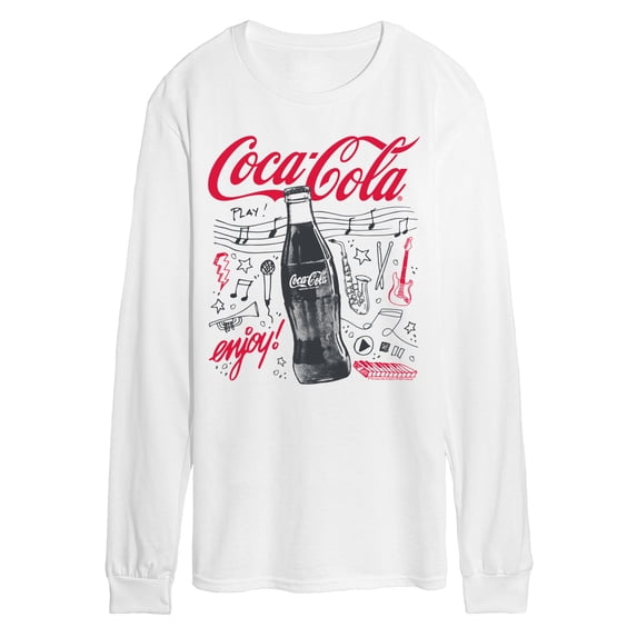 Coca-Cola - Music Doodles - Men's Long Sleeve Graphic T-Shirt