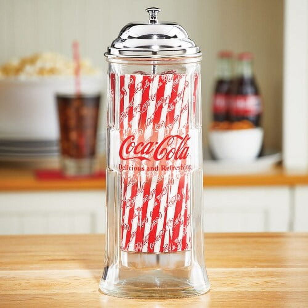 Coca-Cola Glass Straw Dispenser, Home & Entertaining