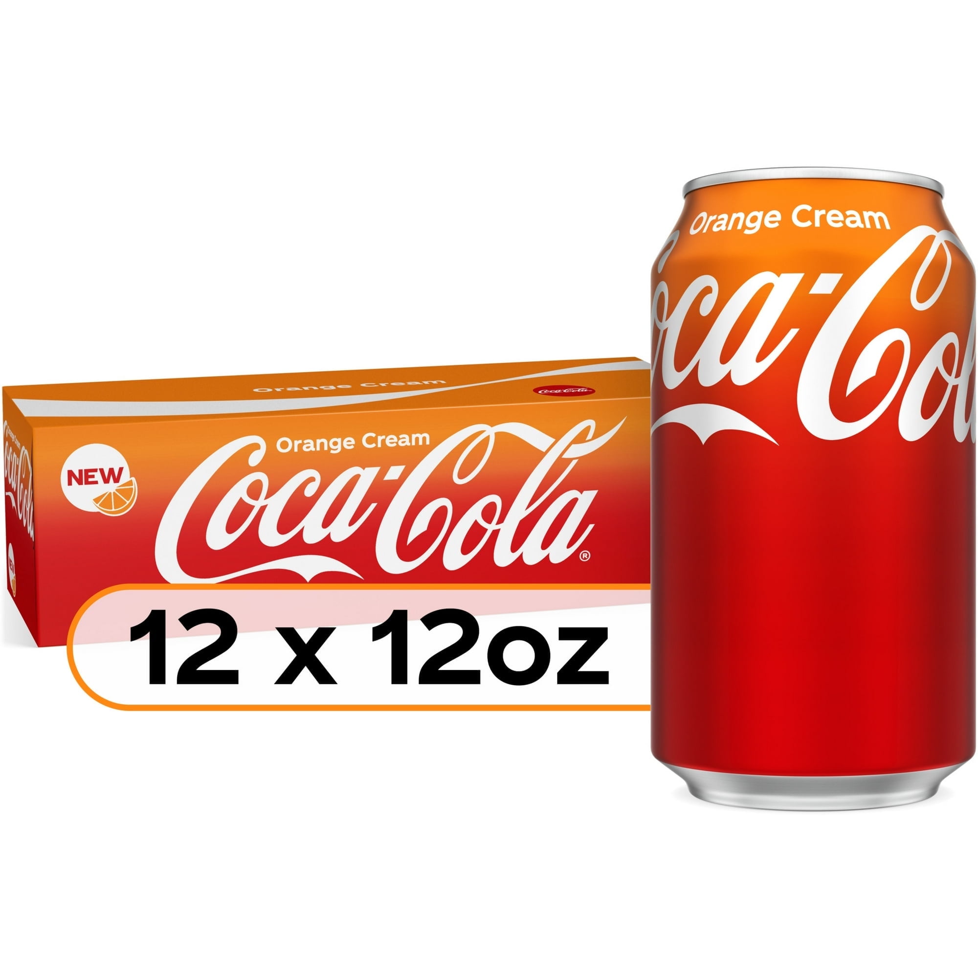 Coca-Cola Orange Cream Soda, 12 oz. cans (Pack of 12) - 2 pack