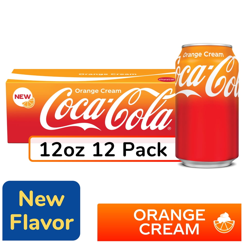 Coca-Cola Orange Cream Soda Cans - 12 pk / 12 fl oz - Walmart Business ...