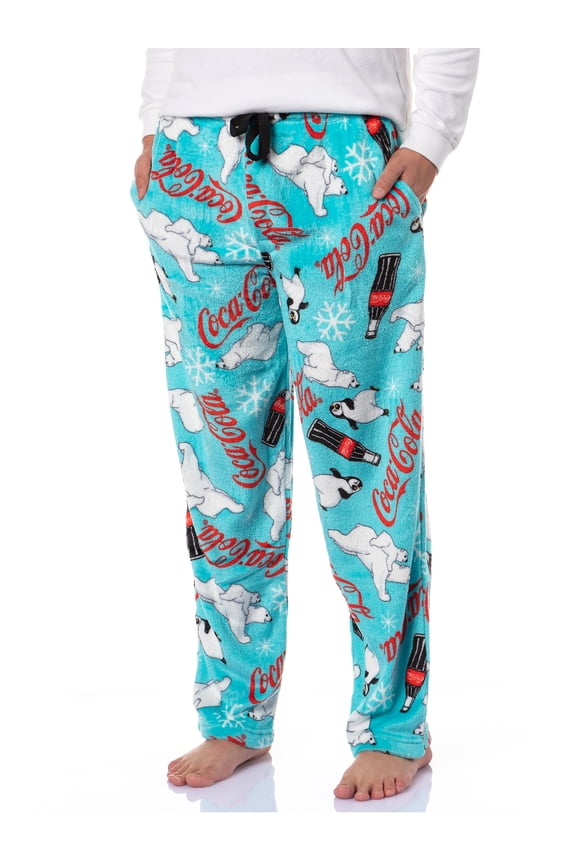 Coca-Cola Pajama Pants Men's AOP Coke Bottles Holiday Fleece Bottoms