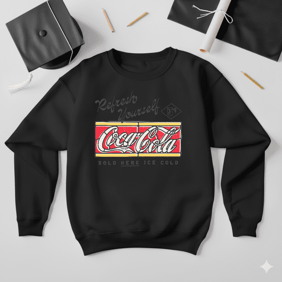 Coca-Cola Parlour Beverage Vintage Logo Retro Drink Lover Sweatshirt V50073, up to size 5XL
