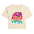 thumbnail image 1 of Coca-Cola - Pattern Logo - Juniors Cropped Graphic T-Shirt, 1 of 3