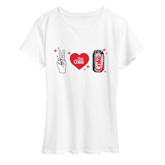 Coca-Cola - Peace Love And Diet Coke - Women's Short Sleeve Graphic T-Shirt