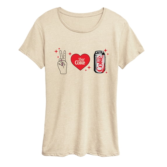 Coca-Cola - Peace Love And Diet Coke - Women's Short Sleeve Graphic T-Shirt