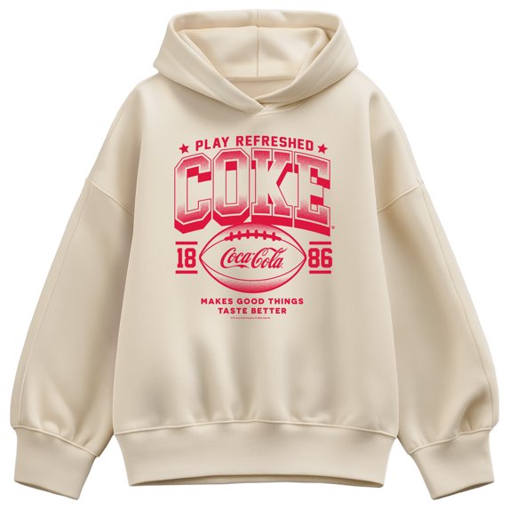 Coca-Cola - Play Refreshed - Women's Oversized Fleece Hoodie Sweatshirt