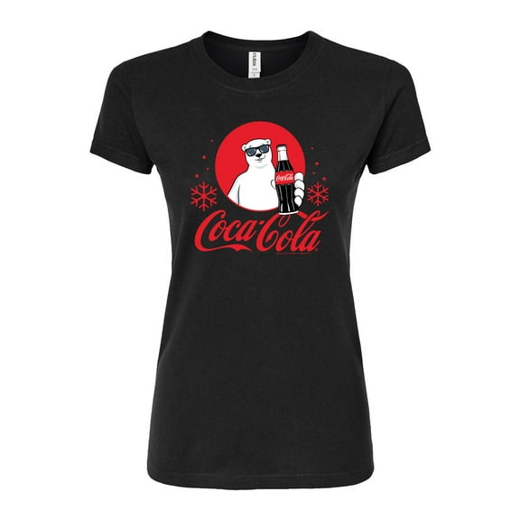 Coca-Cola - Polar Bear Circle With Snowflakes - Juniors Fitted Graphic T-Shirt