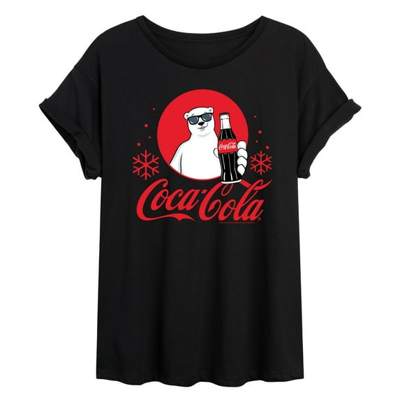 Coca-Cola - Polar Bear Circle - Women's Oversized Graphic T-Shirt