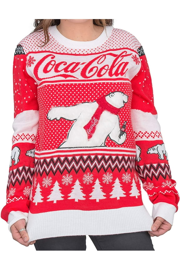 Polar Bear Coke and Trees Ugly Christmas Sweater