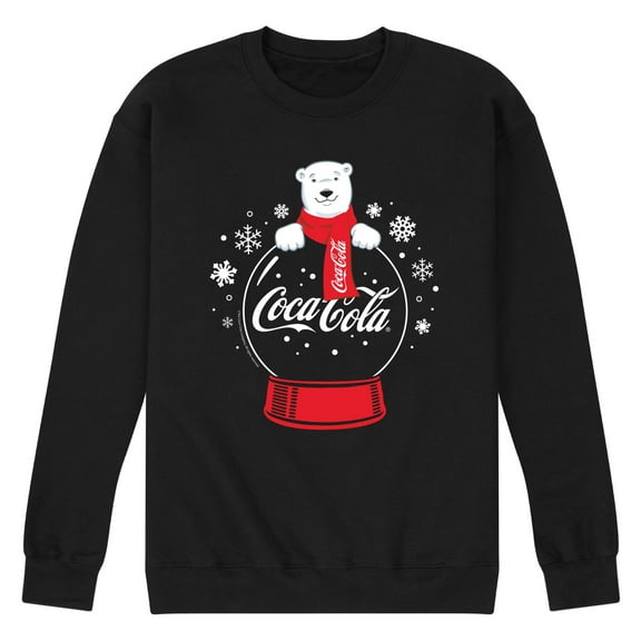 Coca-Cola - Polar Bear Snowglobe - Men's Long Sleeve Crew Fleece Sweatshirt