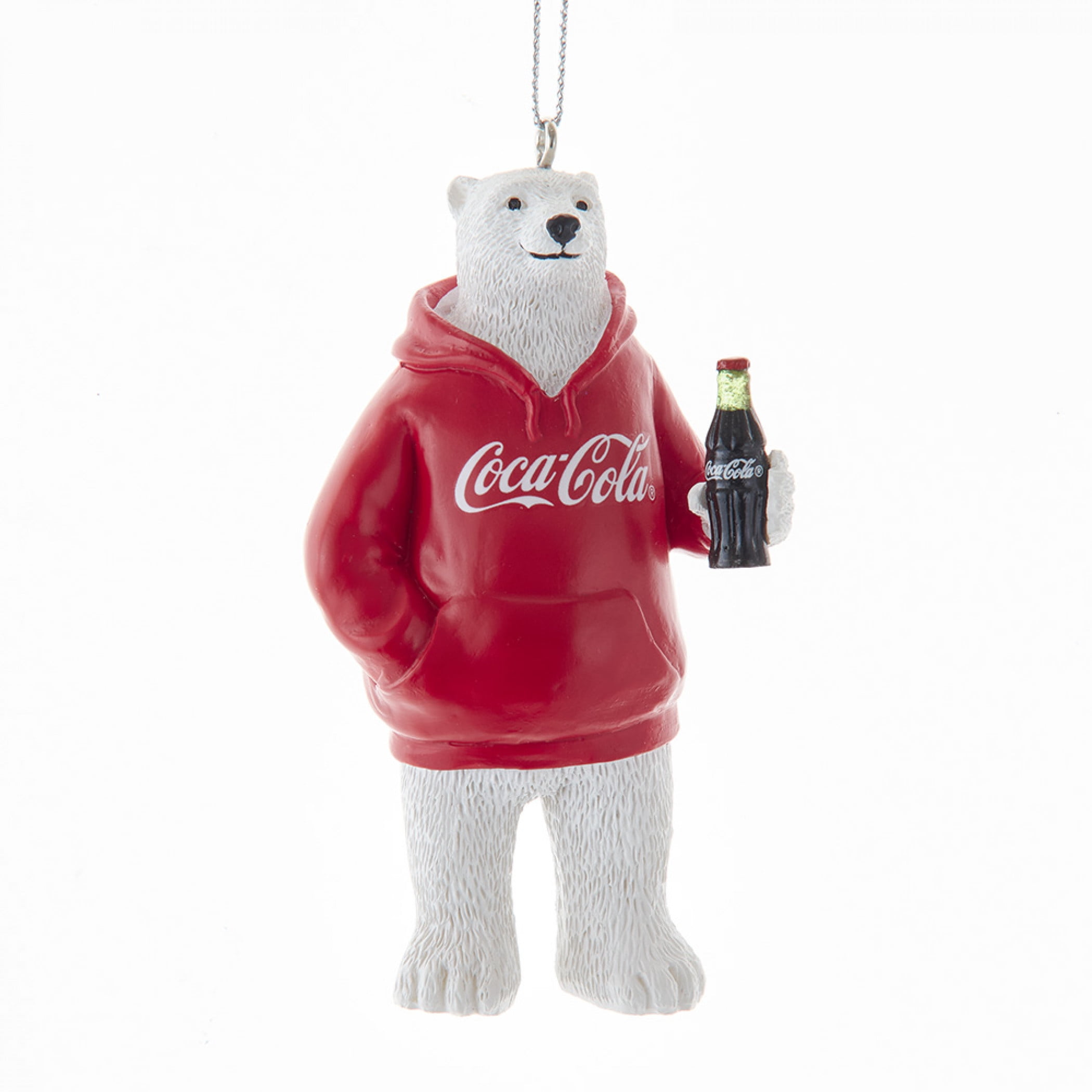 Coca-Cola Polar Bear Wearing Hoodie Holiday Ornament - Walmart.com