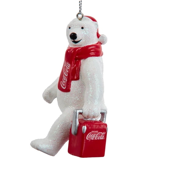 KSA Pack of 24 Coca-Cola Polar Bear with Cooler Christmas Ornaments 12.75"