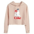 thumbnail image 1 of Coca-Cola - Polar Bears And Puffin - Juniors Cropped Long Sleeve Fleece Hoodie, 1 of 4