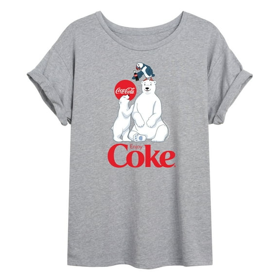 Coca-Cola - Polar Bears And Puffin - Women's Oversized Graphic T-Shirt