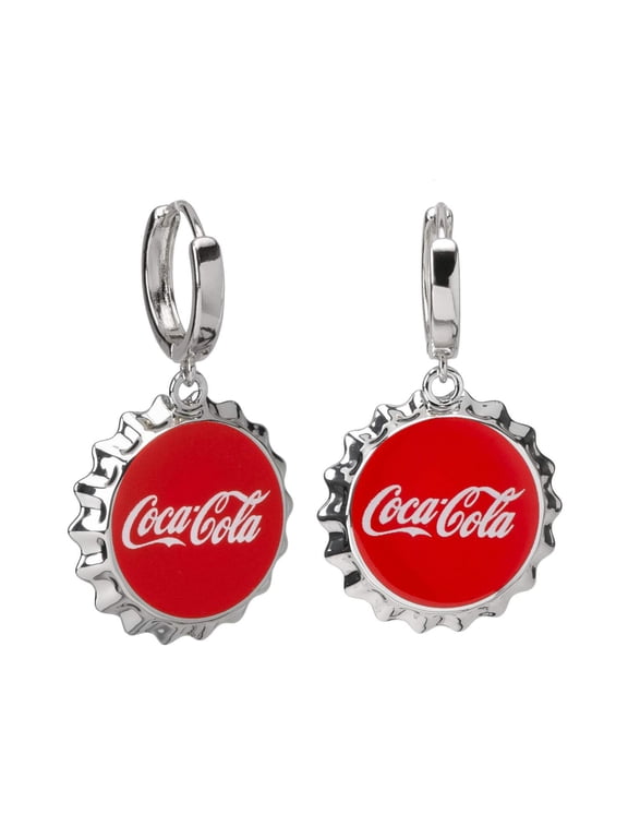Red Bottle Cap Earrings
