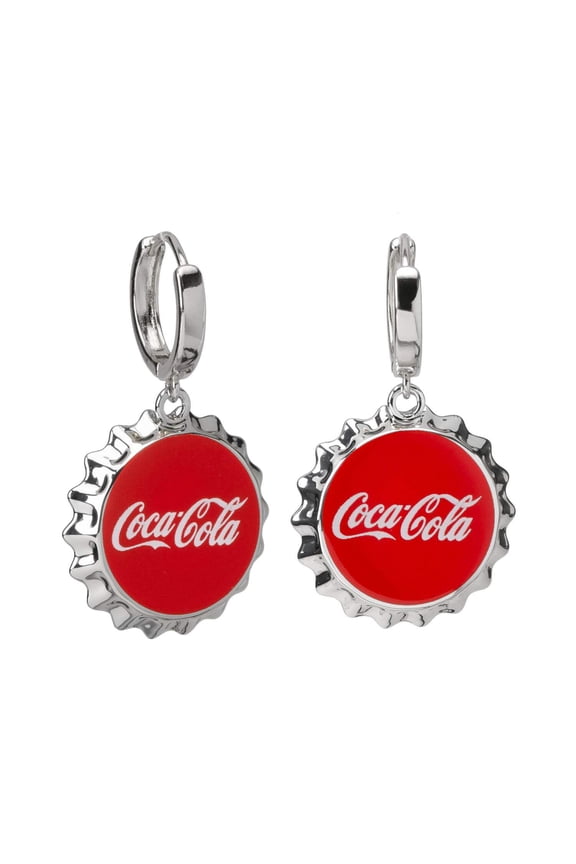 Red Bottle Cap Earrings