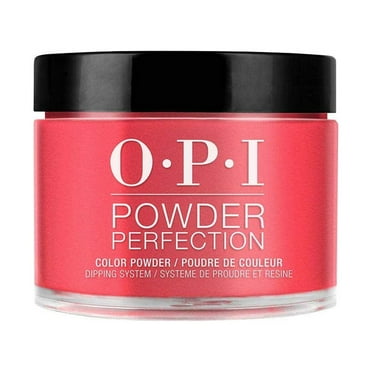 Coca Cola Red , OPI Powder Perfection Color Powder, Dip Dipping Nail Powder - Pack of 1 w/ SLEEKSHOP Steel Pin Rat Tail Comb