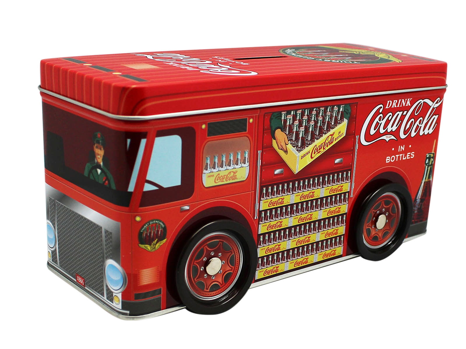 Tin Box Co Coca-Cola Red Delivery Truck Money Bank, Coke