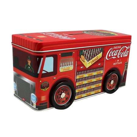 Coca-Cola Red Tin Delivery Truck Coin Bank