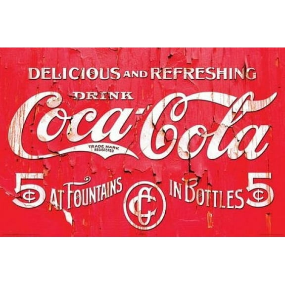 Coca-Cola - Retro Logo Laminated Poster (24 x 36)