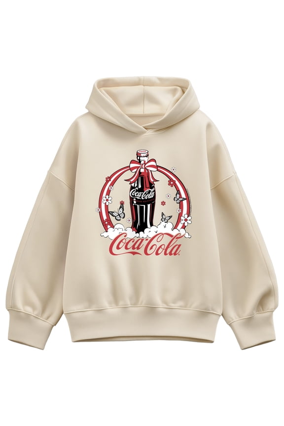 - Retro Ribbon Bottle - Women's Oversized Fleece Hoodie Sweatshirt