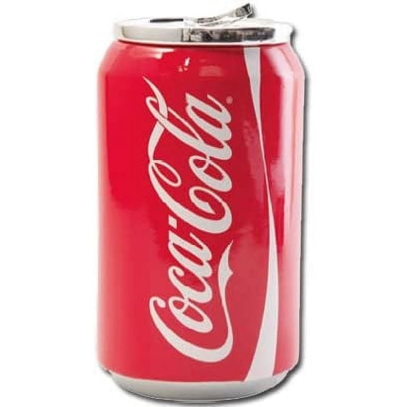 Coca-Cola SIXNE Hand-Painted Ceramic Can Cookie Jar with Lid Food Storage Jars