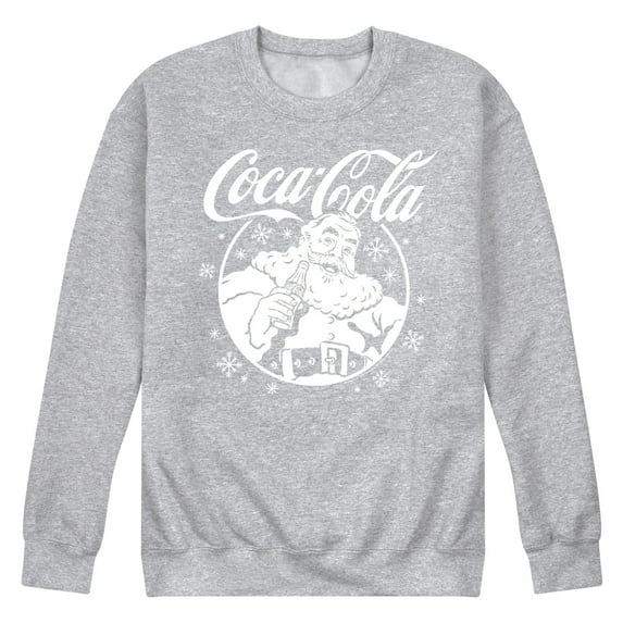 Coca-Cola - Santa Circle - Men's Long Sleeve Crew Fleece Sweatshirt
