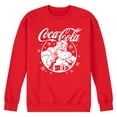 thumbnail image 1 of Coca-Cola - Santa Circle - Men's Long Sleeve Crew Fleece Sweatshirt, 1 of 4
