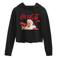 thumbnail image 1 of Coca-Cola - Santa Closeup - Juniors Cropped Long Sleeve Fleece Hoodie, 1 of 5
