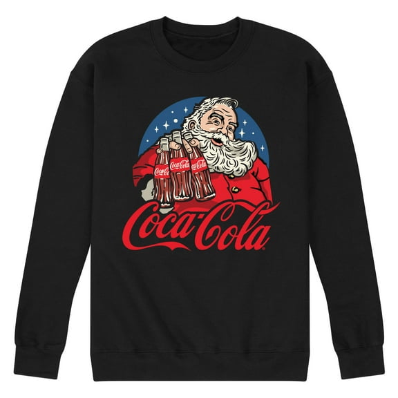 Coca-Cola - Santa Coke Bottles - Men's Long Sleeve Crew Fleece Sweatshirt