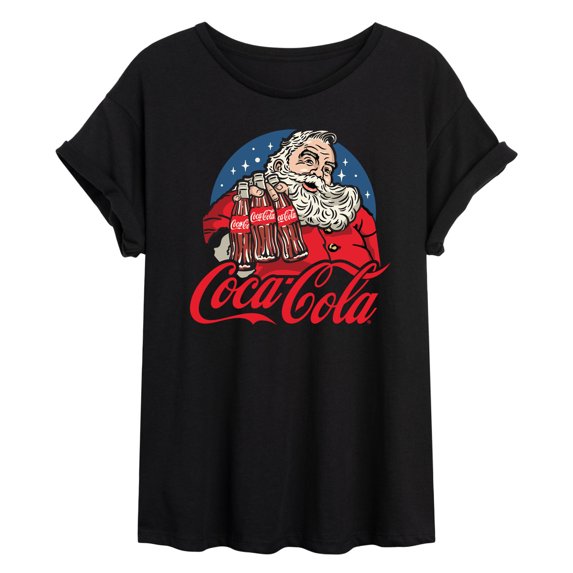 Coca-Cola - Santa Coke Bottles - Women's Oversized Graphic T-Shirt