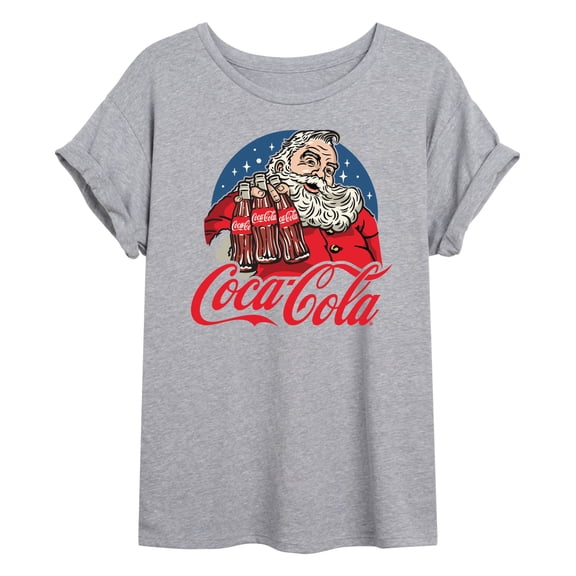 Coca-Cola - Santa Coke Bottles - Women's Oversized Graphic T-Shirt