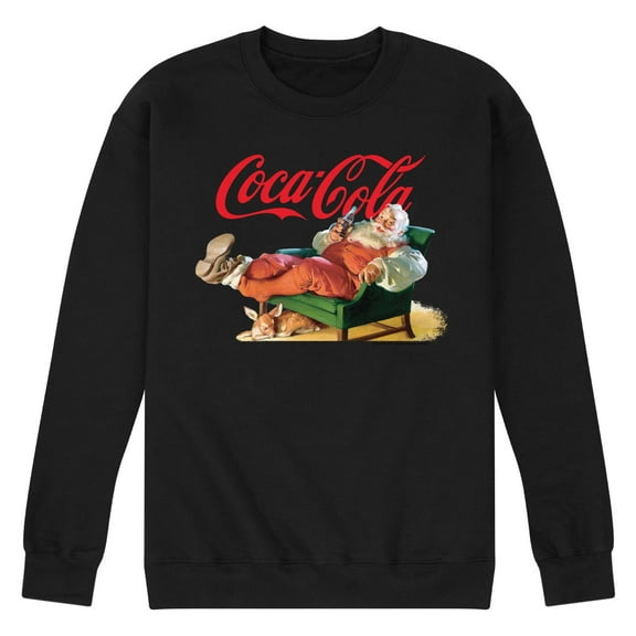 Coca-Cola - Santa Coke - Men's Long Sleeve Crew Fleece Sweatshirt