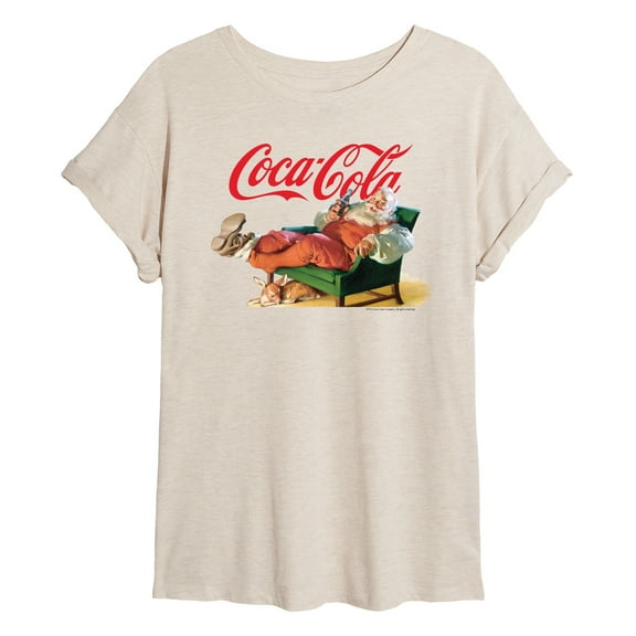 Coca-Cola - Santa Coke - Women's Oversized Graphic T-Shirt